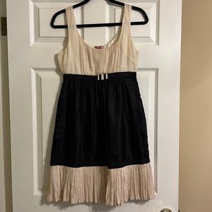 Anthropologie x Yoana Baraschi Silk Black and Cream Retro Style Formal Dress